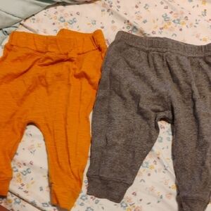 Cozy Kids' Orange and Gray Bottoms